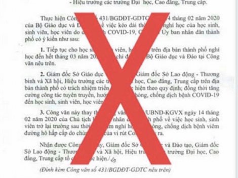 Điều tra vụ giả mạo công văn cho học sinh nghỉ học phòng dịch bệnh ở Cần Thơ