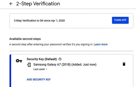 Cách thiết lập điện thoại Android làm chìa khóa xác thực đăng nhập tài khoản Google