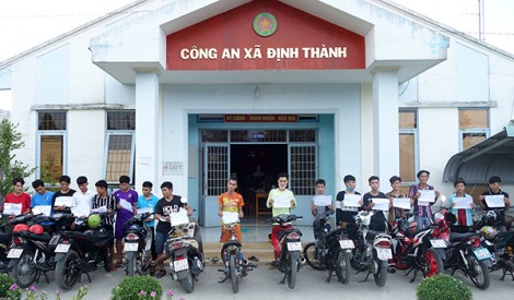An Giang ngăn chặn nhóm thanh, thiếu niên tụ tập đua xe trái phép