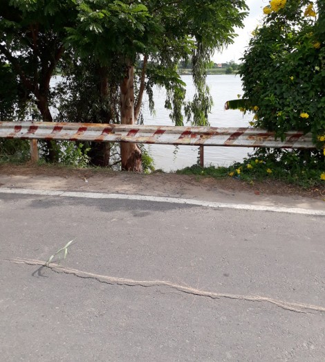 An Giang: Quốc lộ 91 (cũ) có nguy cơ tiếp tục sạt lở xuống Sông Hậu