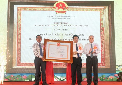 Thị xã Ngã Năm - đơn vị cấp huyện đầu tiên ở Sóc Trăng hoàn thành chương trình quốc gia về xây dựng nông thôn mới
