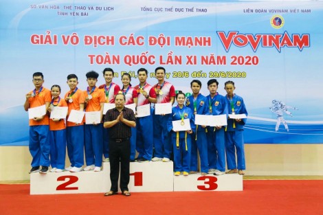 Đoàn võ sĩ Vovinam Cần Thơ xếp hạng Ba toàn đoàn