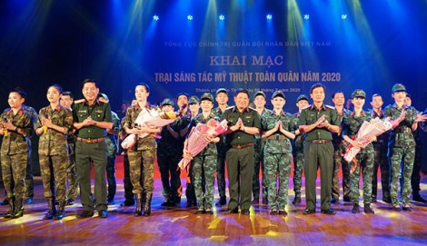 Khai mạc Trại sáng tác mỹ thuật toàn quân