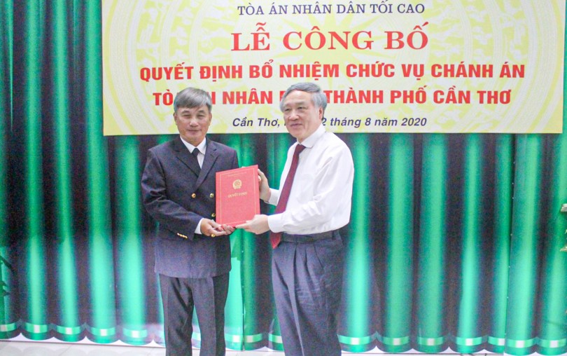 Ông Thái Quang Hải

làm Chánh án Tòa án nhân dân TP Cần Thơ