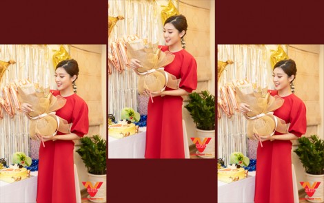 Á hậu Huyền My đón sinh nhật cùng Ban tổ chức cuộc thi “Nét đẹp Du lịch Vĩnh Long”