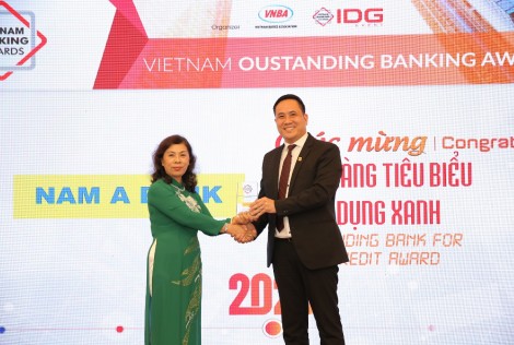 Nam A Bank tiếp tục nhận giải thưởng “Ngân hàng tiêu biểu về tín dụng xanh” năm 2020