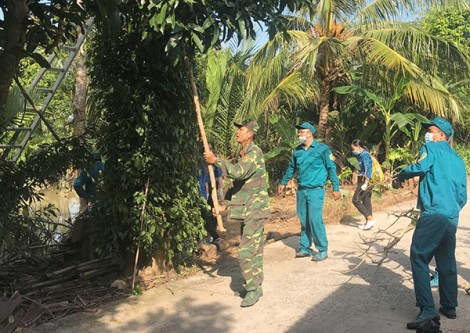 Xuất quân thực hiện các công trình Tết Quân Dân