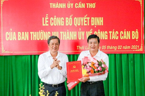 Ðồng chí Nguyễn Văn Phong giữ chức vụ Bí thư Huyện ủy Thới Lai