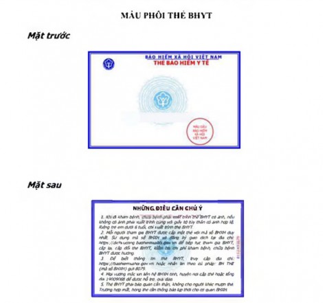 Thẻ bảo hiểm y tế mẫu mới