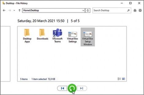Cách phục hồi tập tin lỡ xóa trong Windows 10