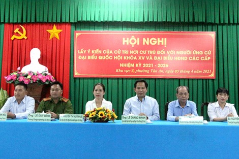 Lấy ý kiến nhận xét và tín nhiệm của cử tri nơi cư trú đối với những người ứng cử