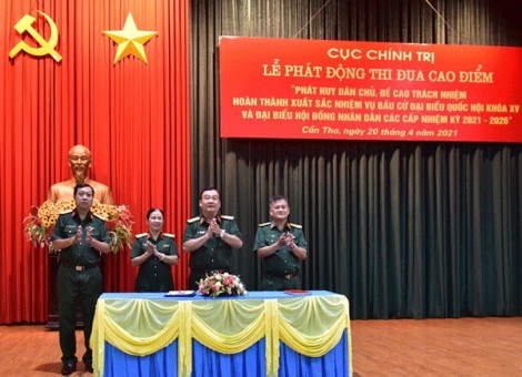 Cục Chính trị Quân khu 9 phát động thi đua cao điểm chào mừng bầu cử