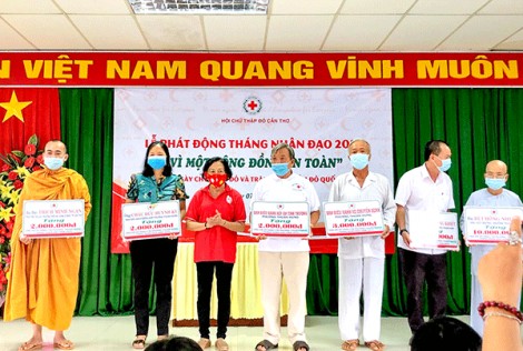 Tiếp nhận trên 51,7 triệu đồng tại lễ phát động Tháng nhân đạo năm 2021