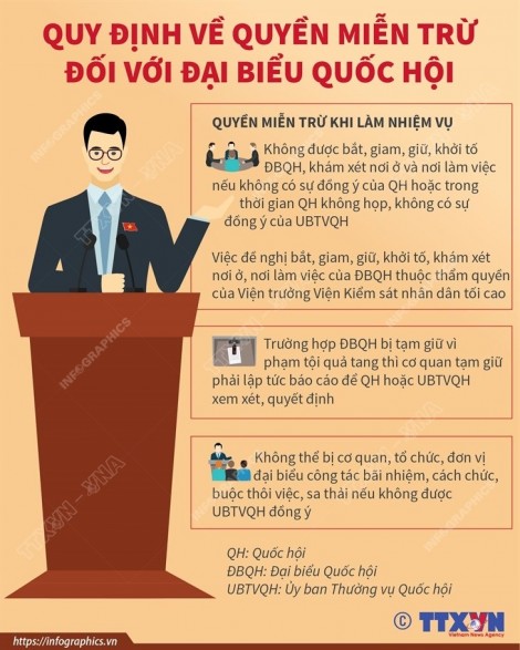 Quy định về quyền miễn trừ đối với đại biểu Quốc hội
