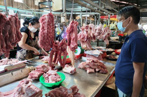 Giá  heo hơi tăng nhẹ, thịt heo bình ổn