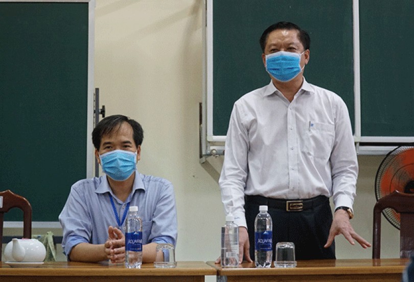 Lãnh đạo thành phố thăm, làm việc với ban chấm thi Kỳ thi tốt nghiệp THPT năm 2021