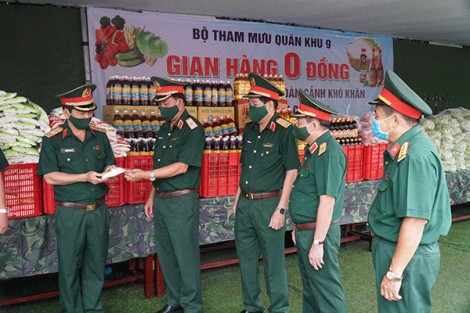 Bộ Tham mưu Quân khu 9 triển khai mô hình “Gian hàng 0 đồng”
