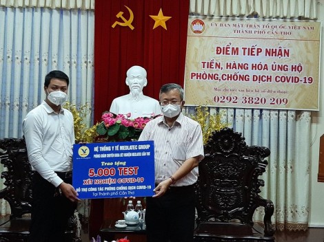 MEDLATEC tặng 5.000 test nhanh xét nghiệm COVID-19 hỗ trợ Cần Thơ chống dịch