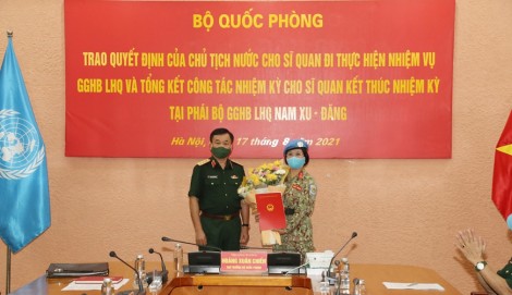 Chủ tịch nước cử nữ “Sứ giả” thực hiện nhiệm vụ gìn giữ hòa bình Liên Hợp Quốc