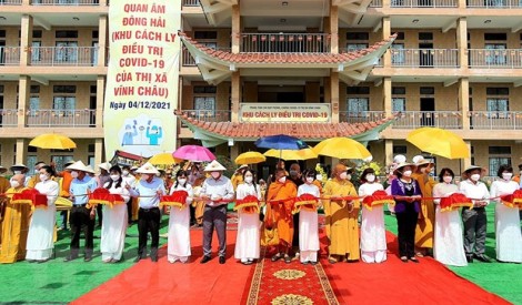 Sóc Trăng: Chùa Quan Âm Đông Hải đưa khu Tăng xá vào phục vụ cách ly