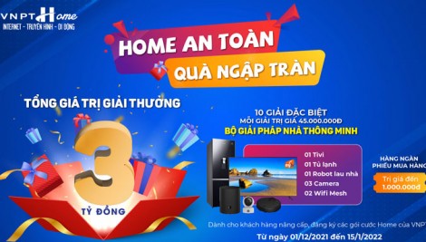 VNPT Cần Thơ: Lắp Cáp Quang gói 80Mbps chỉ 144.000đ/ tháng có cơ hội trúng Thiết bị SmartHome 45 triệu