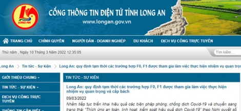 Long An: Cho phép các trường hợp F0, F1 được tham gia làm việc