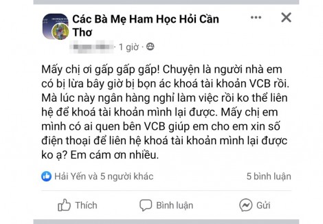 Ngân hàng Vietcombank cảnh báo người dùng cẩn trọng trước tình trạng lừa đảo chiếm đoạt tài khoản ngân hàng mới