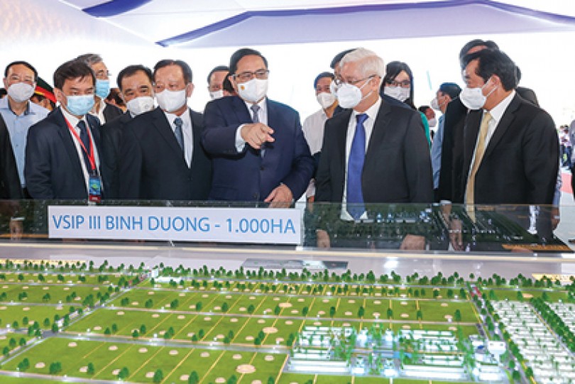 Thủ tướng Phạm Minh Chính dự khởi công các dự án, công trình kinh tế - xã hội tại tỉnh Bình Dương