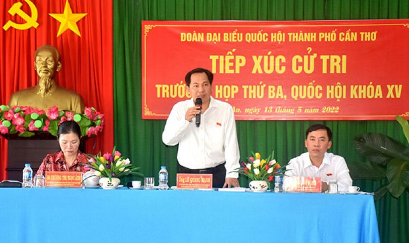 Đoàn đại biểu Quốc hội TP Cần Thơ tiếp xúc cử tri quận Bình Thủy