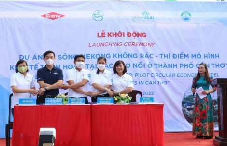 Khởi động dự án “Vì sông Mekong không rác - Thí điểm mô hình kinh tế tuần hoàn tại các chợ nổi ở TP Cần Thơ”