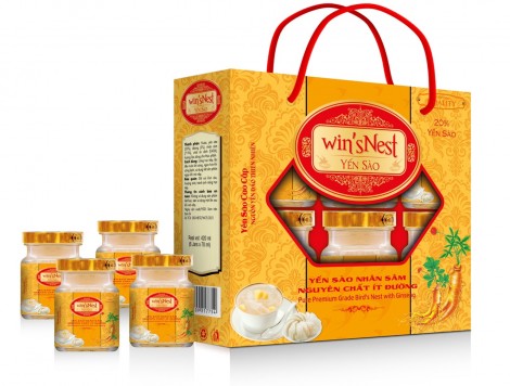 Yến sào Win'sNest Nhân sâm nguyên chất ít đường – Món quà gửi trao sức khỏe đong đầy ý nghĩa