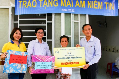 PNJ trao mái ấm niềm tin cho 2 hộ gia đình khó khăn