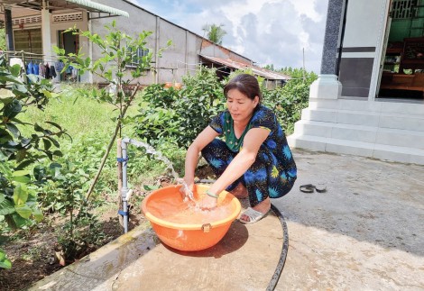 Mở rộng đường ống cấp nước sạch ở phường Thới Long