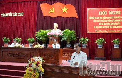 Tiếp tục nâng cao hiệu quả hoạt động của các lực lượng Dân quân tự vệ, Dự bị động viên