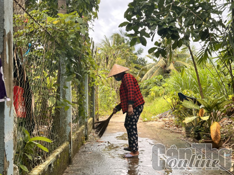 Thường xuyên phát quang cây xanh dọc các tuyến lộ giao thông nông thôn