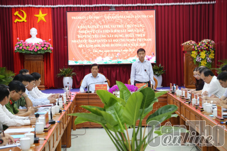Khảo sát, nắm tình hình thực hiện chức năng, nhiệm vụ  
của Viện Kiểm sát nhân dân