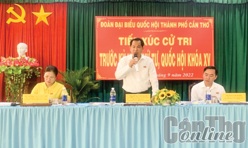 Cử tri quận Ô Môn, huyện Thới Lai kiến nghị Quốc hội, Chính phủ, TP Cần Thơ giải quyết nhiều vấn đề quan trọng, cấp bách