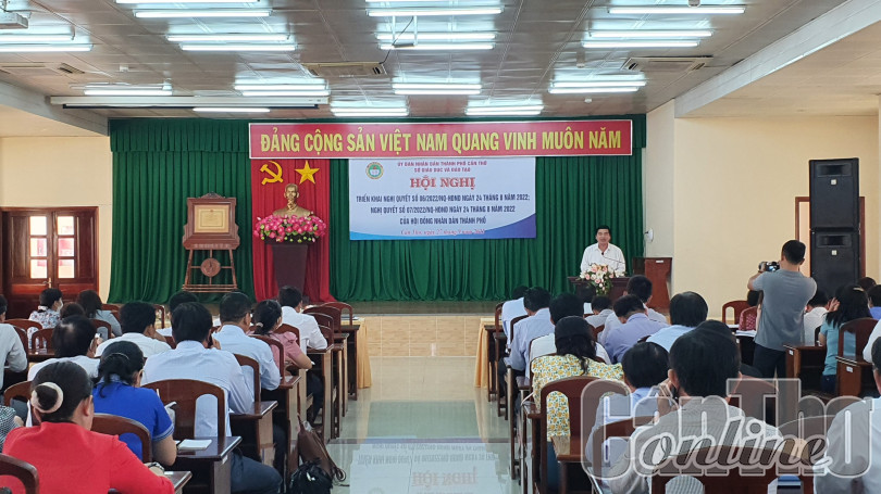 TP Cần Thơ: Hội nghị triển khai nghị quyết quy định mức học phí, chính sách hỗ trợ học phí năm học 2022-2023