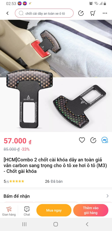 Chốt cài giả dây an toàn- nguy hiểm khôn lường