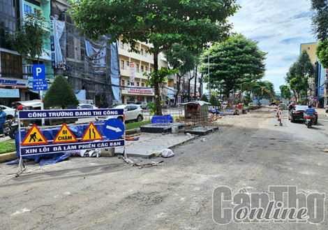 Thi công gói thầu cải tạo hệ thống thoát nước khu vực trung tâm quận Ninh Kiều