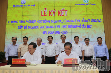 TP Cần Thơ ký kết chương trình hợp tác toàn diện với Bộ Khoa học và Công nghệ