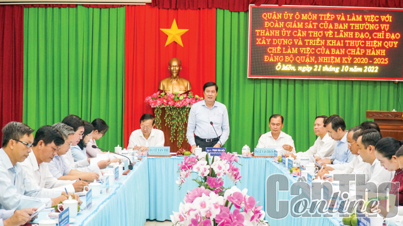 Quy chế làm việc của cấp ủy phải bảo đảm vai trò lãnh đạo của Đảng trên tất cả các lĩnh vực