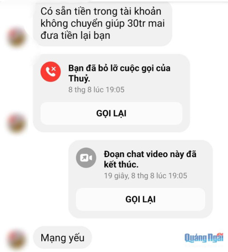 Gọi video để xác nhận việc mượn tiền vẫn bị lừa