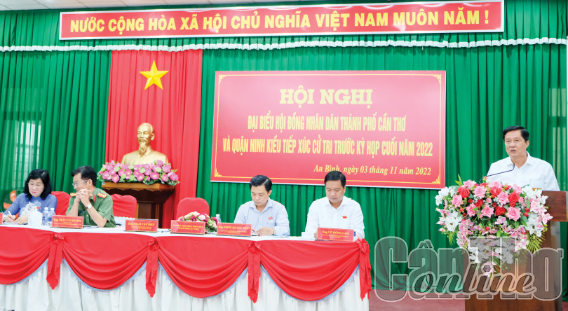 Đại biểu HĐND tiếp xúc cử tri quận Ninh Kiều và huyện Thới Lai