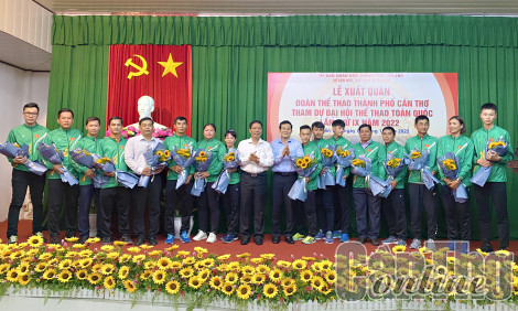 Đoàn thể thao TP Cần Thơ xuất quân tham dự Đại hội Thể thao toàn quốc lần IX-2022
