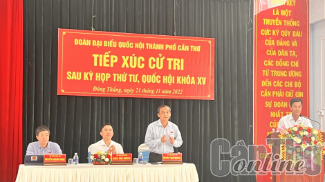 Ðại biểu Quốc hội TP Cần Thơ tiếp xúc cử tri ở huyện Cờ Ðỏ