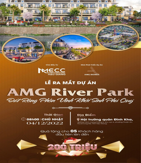 Quần thể đô thị sinh thái ven sông AMG River Park chính thức ra mắt tại Long Mỹ