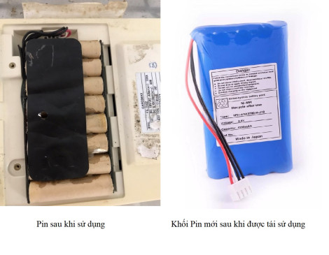 Sáng kiến tái sử dụng cell pin cũ đóng thành khối pin mới dùng cho máy đo điện tim 3 cần tại Bệnh viện Đa khoa Thốt Nốt