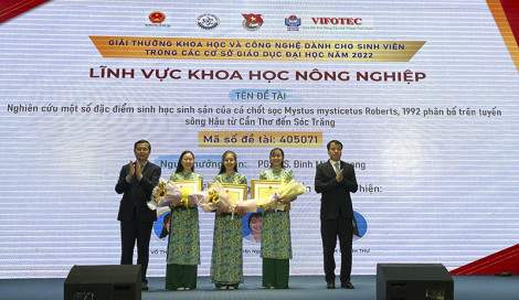 Sinh viên Trường Đại học Cần Thơ đạt 1 giải Nhất và 3 giải Nhì