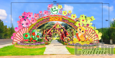 Vườn hoa Cần Thơ Xuân Quý Mão với những chú mèo dễ thương